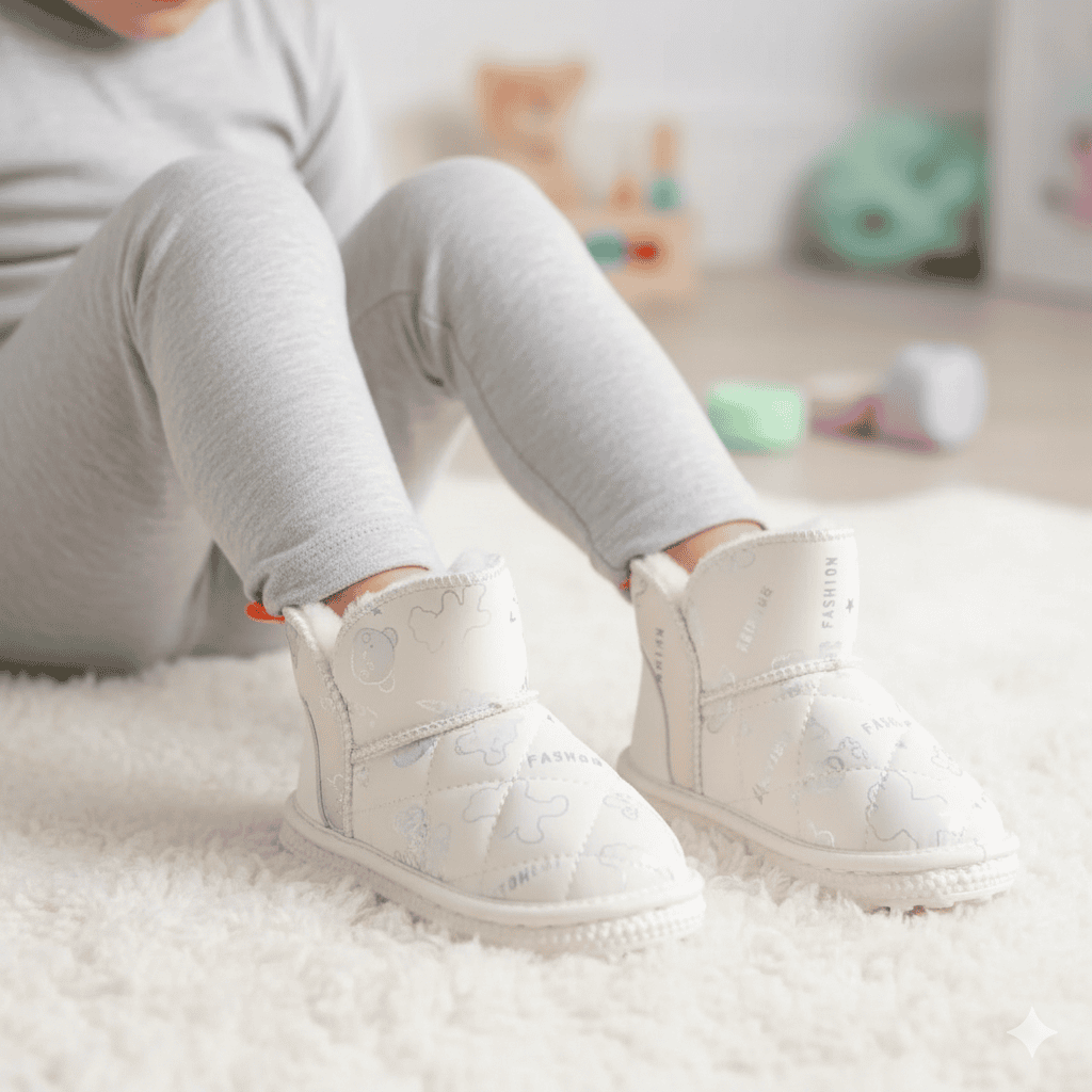 Leopoldo - Bottines imperméables pour fille en Blanc.